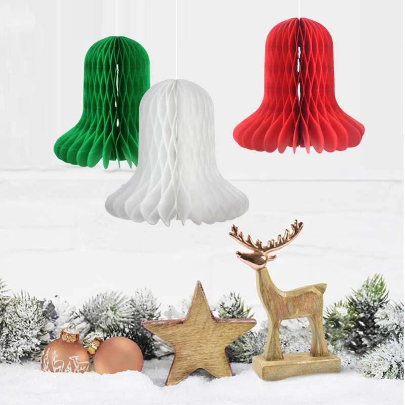 Διακοσμητικό Κρεμαστό κουδούνι Κυψελόχαρτο Κρεμαστό Στολίδι Κρεμαστό Σπίτι 5τμχ