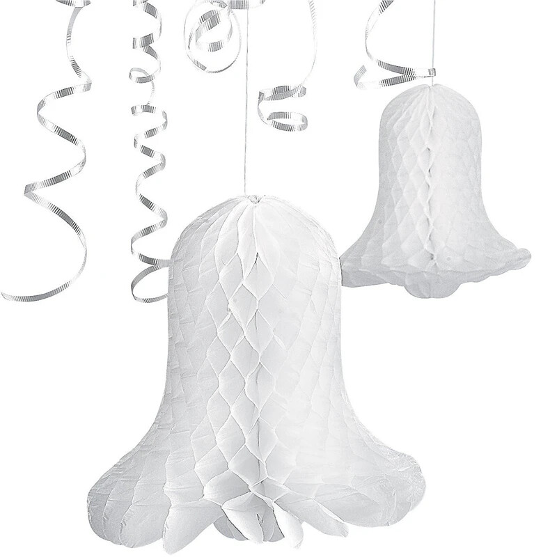 Διακοσμητικό Κρεμαστό κουδούνι Κυψελόχαρτο Κρεμαστό Στολίδι Κρεμαστό Σπίτι 5τμχ