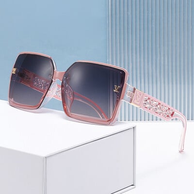 Modes luksusa saulesbrilles sievietēm un vīriešiem Stilīgs dizainers zīmola kvadrātveida unisex saulesbrilles ziedu raksta brilles UV400