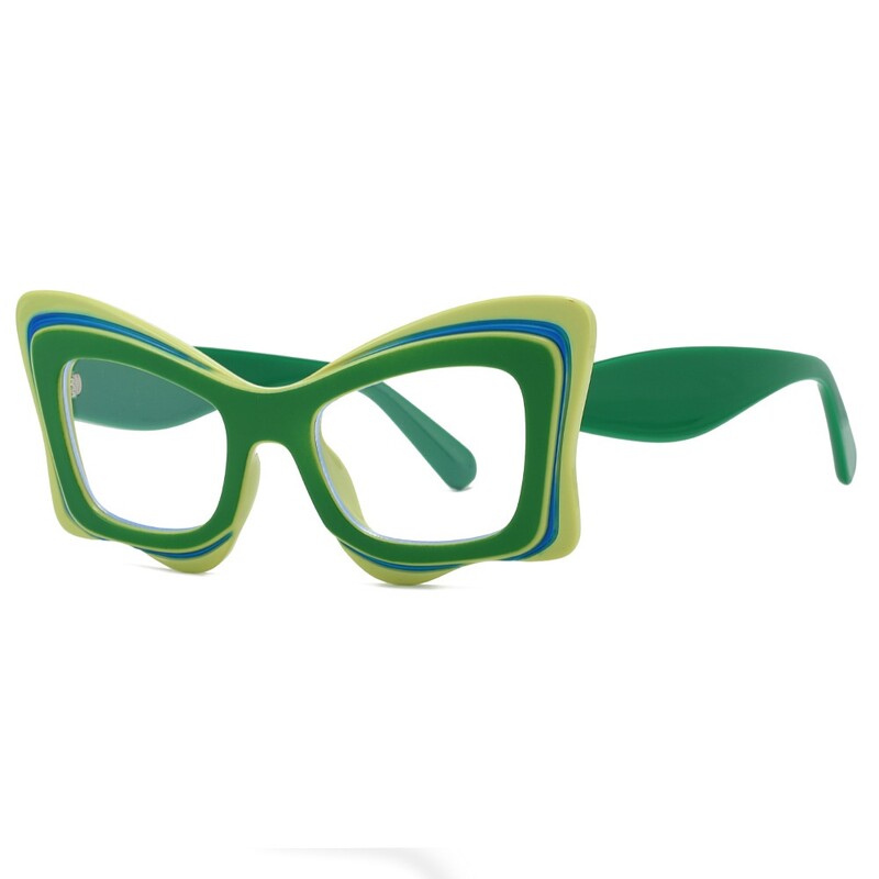 Ochelari pătrați retro, cadru negru ultra-ușor Ochelari supradimensionați pentru femei mari Ochelari plati cu decorare populară Ochelari de vedere