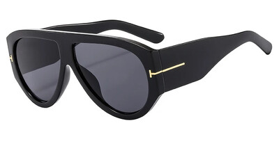 Liela izmēra izmēģinājuma saulesbrilles sievietēm Modes luksusa brilles ar lielu rāmi viengabala gradienta saulesbrilles Retro klasiskas biezas krāsas toņos