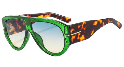 Liela izmēra izmēģinājuma saulesbrilles sievietēm Modes luksusa brilles ar lielu rāmi viengabala gradienta saulesbrilles Retro klasiskas biezas krāsas toņos