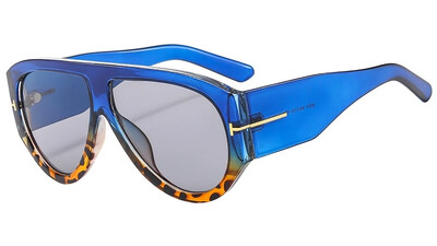 Liela izmēra izmēģinājuma saulesbrilles sievietēm Modes luksusa brilles ar lielu rāmi viengabala gradienta saulesbrilles Retro klasiskas biezas krāsas toņos