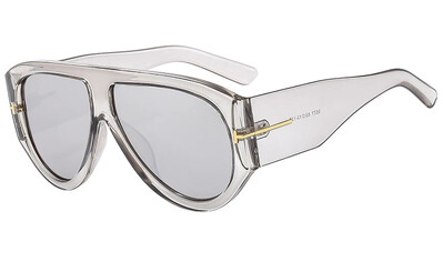 Liela izmēra izmēģinājuma saulesbrilles sievietēm Modes luksusa brilles ar lielu rāmi viengabala gradienta saulesbrilles Retro klasiskas biezas krāsas toņos