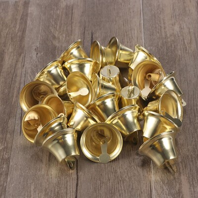 35 gab. Kulons Ziemassvētku rotājumi Zelta zvana zvans Amatniecība Zvani Ornaments 3cm