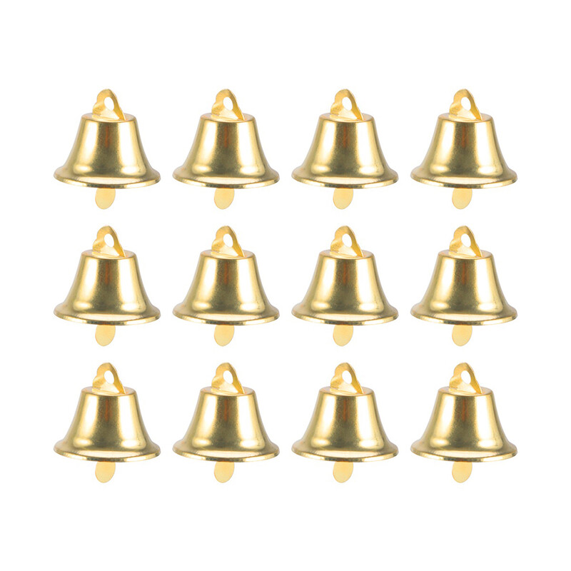35 gab. Kulons Ziemassvētku rotājumi Zelta zvana zvans Amatniecība Zvani Ornaments 3cm