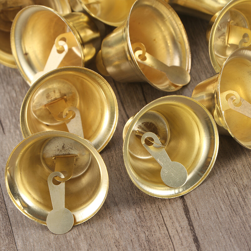 35 gab. Kulons Ziemassvētku rotājumi Zelta zvana zvans Amatniecība Zvani Ornaments 3cm