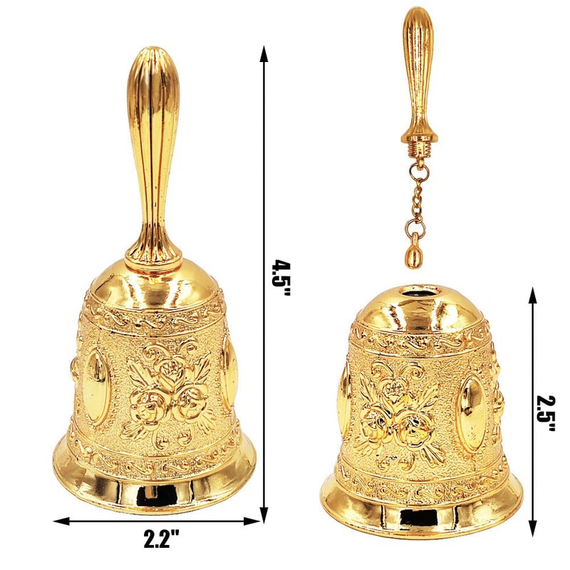 Retro roku zvana zvans Daudzfunkcionāli zvani amatniecības kāzu dekorēšanai Signalizācijas skola Baznīcas klases bārs Viesnīca Vintage Bell 2023