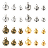 120gb sakausējuma zvana piekariņi 8mm 9mm 12mm mazi zvana zvaniņi krelles piekariņi rotaslietu izgatavošanai DIY Ziemassvētku ballītes dekorācijas dāvana