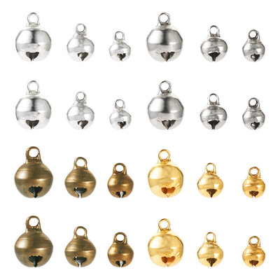 120gb sakausējuma zvana piekariņi 8mm 9mm 12mm mazi zvana zvaniņi krelles piekariņi rotaslietu izgatavošanai DIY Ziemassvētku ballītes dekorācijas dāvana