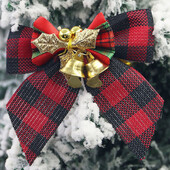 (5 vnt./pak.) 8cm languotas audinys Kalėdinis lankelis Kalėdų eglutės varpelio lankeliai Pradžia Plaukų aksesuarai Kaklaraiščio papuošimas Dovanų Pakavimas Pasidaryk pats telefonas