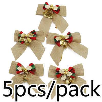 (5 vnt./pak.) 8cm languotas audinys Kalėdinis lankelis Kalėdų eglutės varpelio lankeliai Pradžia Plaukų aksesuarai Kaklaraiščio papuošimas Dovanų Pakavimas Pasidaryk pats telefonas