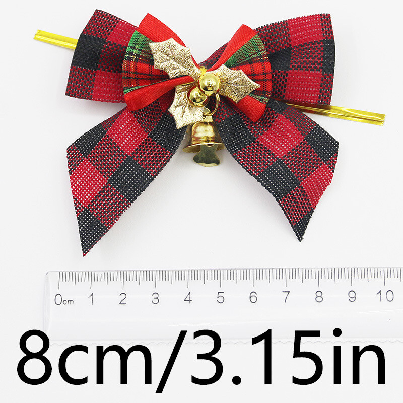 (5 vnt./pak.) 8cm languotas audinys Kalėdinis lankelis Kalėdų eglutės varpelio lankeliai Pradžia Plaukų aksesuarai Kaklaraiščio papuošimas Dovanų Pakavimas Pasidaryk pats telefonas