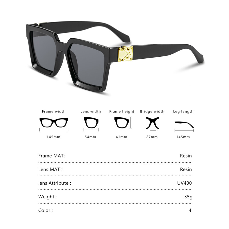 2022 Szögletes napszemüvegek Női/férfi Új márka Designer Férfi Napszemüvegek Női Vintage szemüveg UV400 Szemüvegek Gafas De Sol