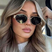 Classic Metal Punk Στρογγυλά γυαλιά ηλίου Γυναικεία Ανδρικά Μάρκα Σχεδιαστή Μοντέρνα μικρά οβάλ γυαλιά ηλίου Γυναικεία Vintage Travel Shades gafas