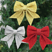 (2 vnt./pak.) 15*12,5 cm kalėdinis lankelis perlas, medvilninis Kalėdų eglutės papuošimas, pakabukas, sieninis vitrinos langas, rekvizitas „pasidaryk pats“ plaukų segtukas