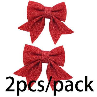 (2 vnt./pak.) 15*12,5 cm kalėdinis lankelis perlas, medvilninis Kalėdų eglutės papuošimas, pakabukas, sieninis vitrinos langas, rekvizitas „pasidaryk pats“ plaukų segtukas