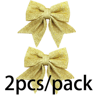 (2 vnt./pak.) 15*12,5 cm kalėdinis lankelis perlas, medvilninis Kalėdų eglutės papuošimas, pakabukas, sieninis vitrinos langas, rekvizitas „pasidaryk pats“ plaukų segtukas