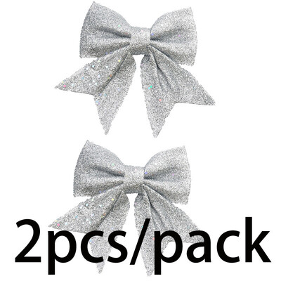 (2 vnt./pak.) 15*12,5 cm kalėdinis lankelis perlas, medvilninis Kalėdų eglutės papuošimas, pakabukas, sieninis vitrinos langas, rekvizitas „pasidaryk pats“ plaukų segtukas