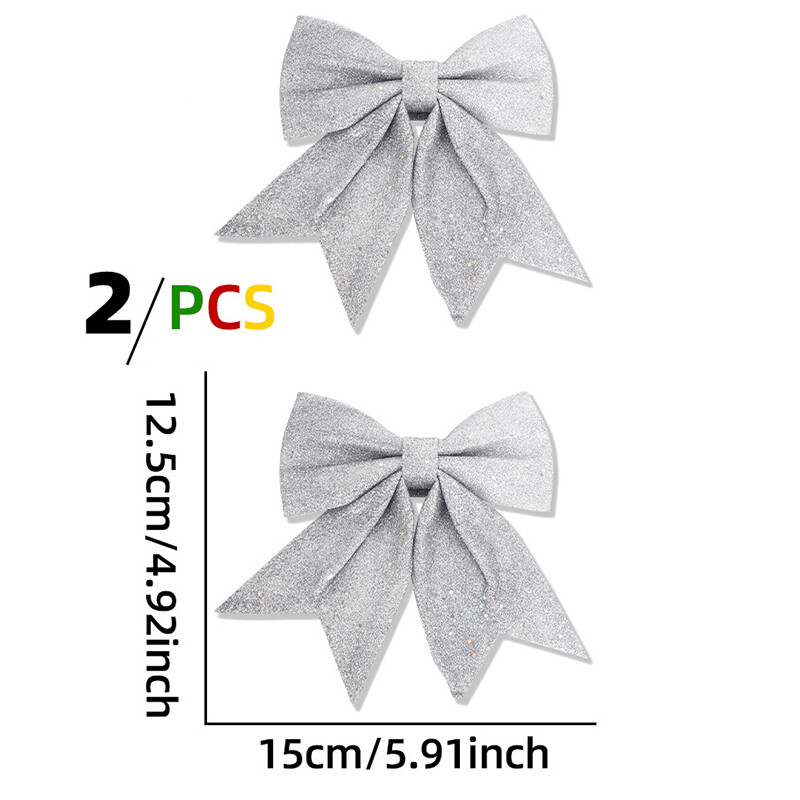 (2 vnt./pak.) 15*12,5 cm kalėdinis lankelis perlas, medvilninis Kalėdų eglutės papuošimas, pakabukas, sieninis vitrinos langas, rekvizitas „pasidaryk pats“ plaukų segtukas