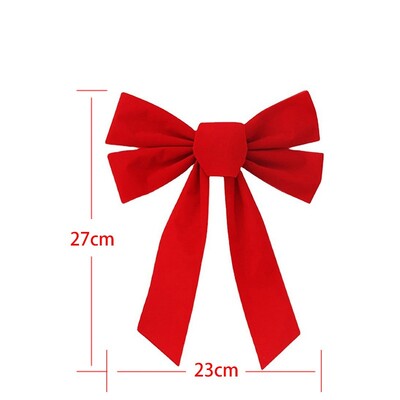 Kalėdinis lankelis Raudonas lankas Kalėdų eglutės apdailinimas Ornamentas Didelis vainikas Lankai durų sienelės pakabukas Naujųjų metų Kalėdų vakarėlio dekoravimas