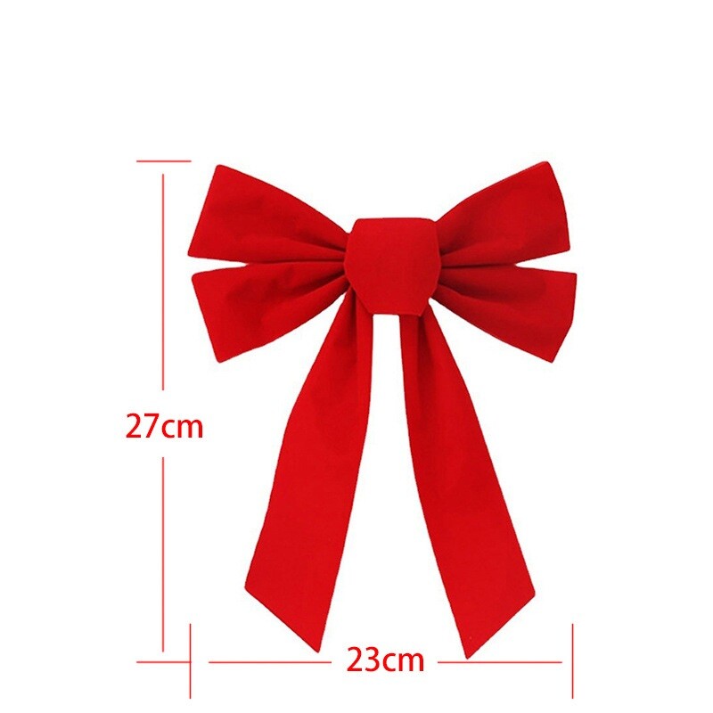 Kalėdinis lankelis Raudonas lankas Kalėdų eglutės apdailinimas Ornamentas Didelis vainikas Lankai durų sienelės pakabukas Naujųjų metų Kalėdų vakarėlio dekoravimas