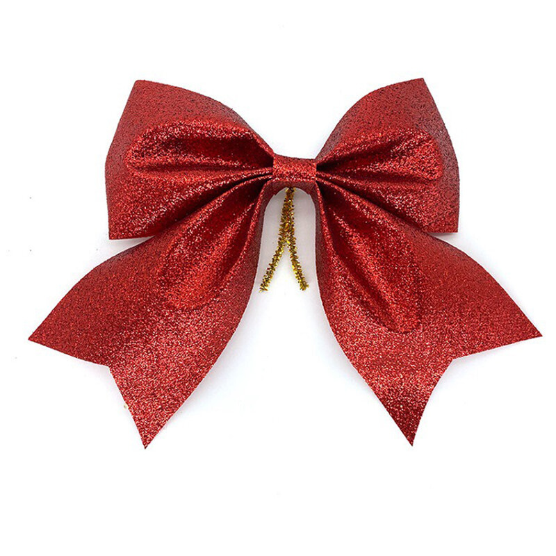 5 bucăți/set 14 cm decorațiuni cu funde de Crăciun strălucitoare, ornamente pentru brad de Crăciun, pentru acasă, pentru petrecerea de Anul Nou, de Crăciun, decorațiuni cu funde