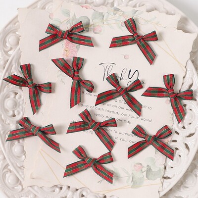 10/20/30Pcs Χριστουγεννιάτικη Διακόσμηση Κορδέλα Φιόγκοι Χριστουγεννιάτικο δέντρο Κρεμαστό στολίδι για διακόσμηση σπιτιού DIY Πρωτοχρονιά 2025 Δώρα Αξεσουάρ