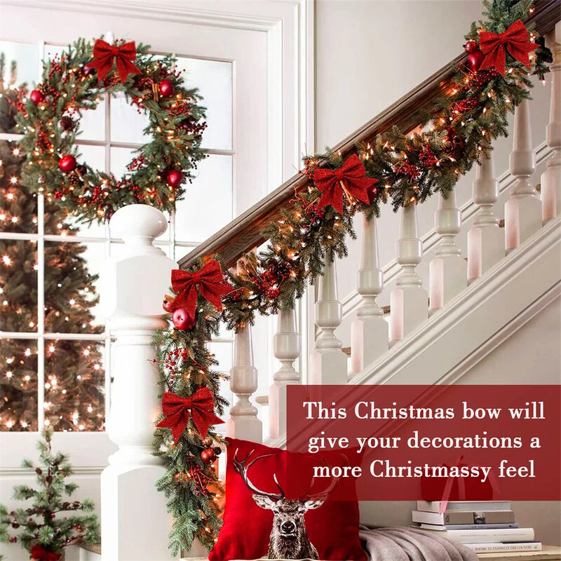 5 vnt. 14 cm putojantis lankelis Kalėdų puošmena Kalėdų eglutės pakabukas Ornamenta Namų Kalėdų Naujųjų Metų vakarėlis „Pasidaryk pats“ lankeliai Dekoracijos