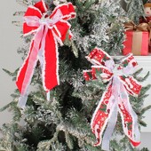 Nagy karácsonyi masni karácsonyfadísz szilveszteri dekoráció karácsonyi parti szalag masni vászon masni