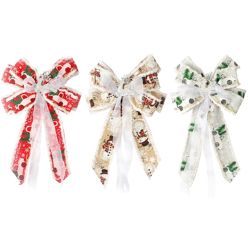 Nagy karácsonyi masni karácsonyfadísz szilveszteri dekoráció karácsonyi parti szalag masni vászon masni