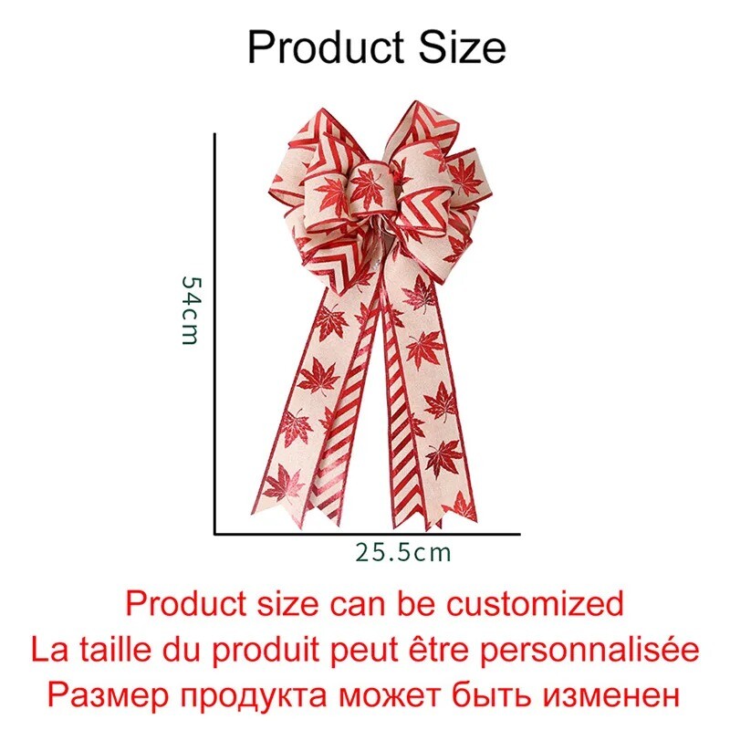 54*25cm Didelis kalėdinis lankelis Kalėdų eglutės puošmena Naujųjų metų išvakarių dekoracijos Kalėdų vakarėlio juostelė lankeliai Lininiai lankeliai