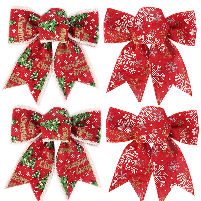 Kalėdų sniego krašto raudonais vaisiais margintas lankelis „pasidaryk pats“ Kalėdų eglutės dovanų dėžutės dekoravimo scenos dekoravimo lankas