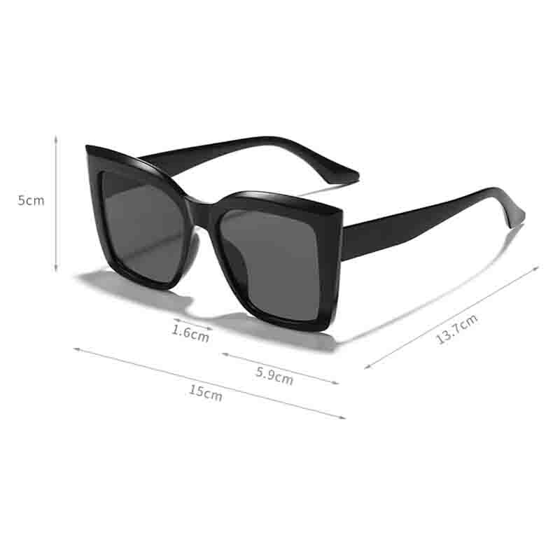 Új nagy keretes négyzet alakú napszemüvegek női márka tervező divat napszemüvegek női kültéri utazási szemüvegek UV400 Oculos De Sol