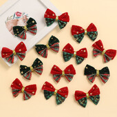 10/20 τμχ Χριστουγεννιάτικη διακόσμηση Φιόγκος Κόκκινο Διακόσμηση Δωματίου Εξωτερικού Χριστουγεννιάτικου Δέντρου Κρεμαστό DIY Πρωτοχρονιά 2025 Αξεσουάρ συσκευασίας δώρου