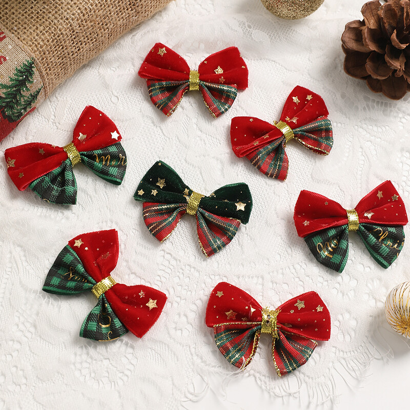 10/20 τμχ Χριστουγεννιάτικη διακόσμηση Φιόγκος Κόκκινο Διακόσμηση Δωματίου Εξωτερικού Χριστουγεννιάτικου Δέντρου Κρεμαστό DIY Πρωτοχρονιά 2025 Αξεσουάρ συσκευασίας δώρου