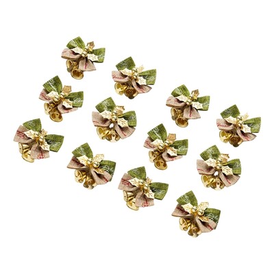 Božićne mašne sa zvončićima od 12 komada Ukrasi s mašnama za božićno drvce za ukrase za božićne vijence Pokloni zamatanje obrta