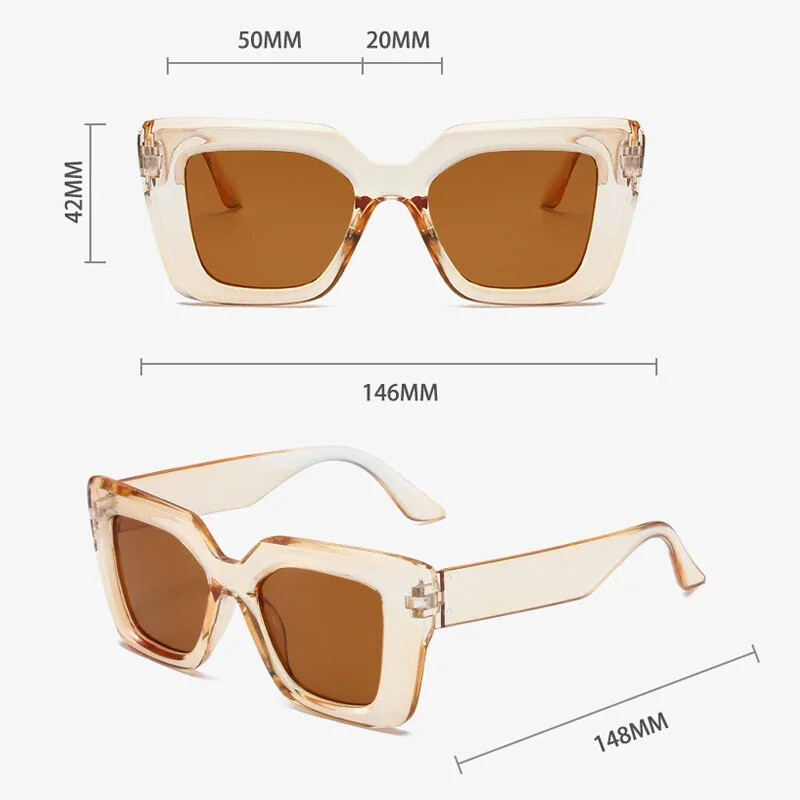 Madingi vintažiniai didelio rėmo akiniai nuo saulės Madingi juodi akiniai nuo saulės vyrams Moteriški šešėliai Akiniai nuo saulės Kelionės UV400 Akių apsauga