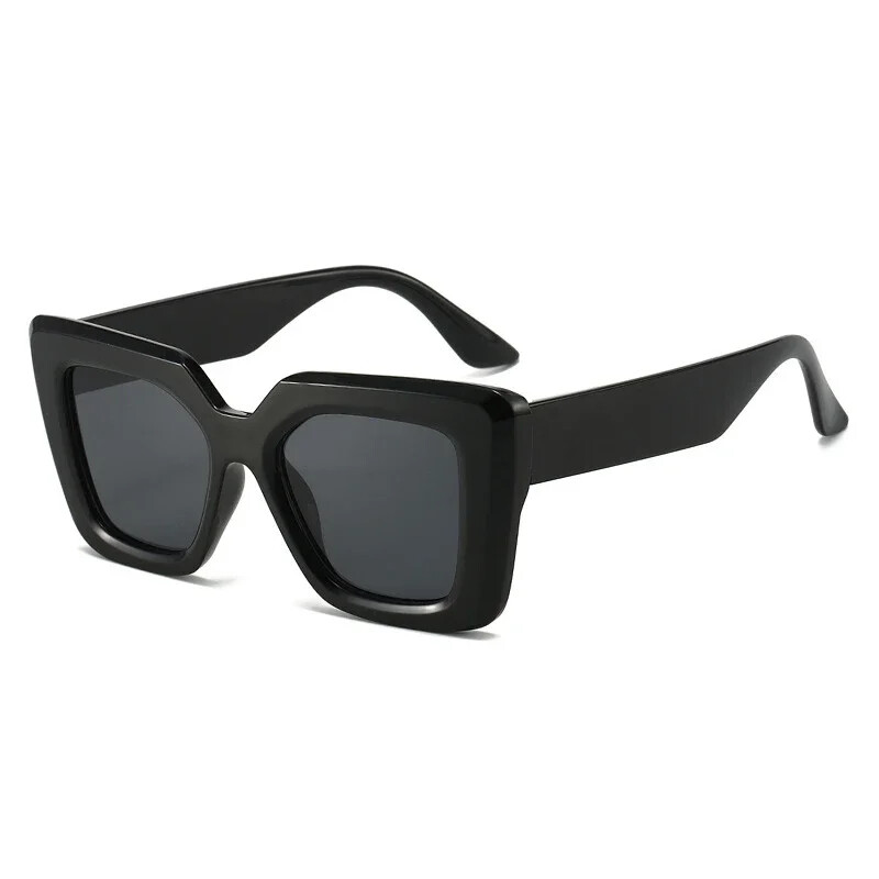 Madingi vintažiniai didelio rėmo akiniai nuo saulės Madingi juodi akiniai nuo saulės vyrams Moteriški šešėliai Akiniai nuo saulės Kelionės UV400 Akių apsauga