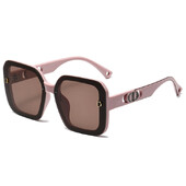 Letter CD kvadrātveida rāmja saulesbrilles sievietēm vīriešiem Zīmols Luksusa dizains Braukšanai Populāri lielas saulesbrilles Unisex briļļu ēnas