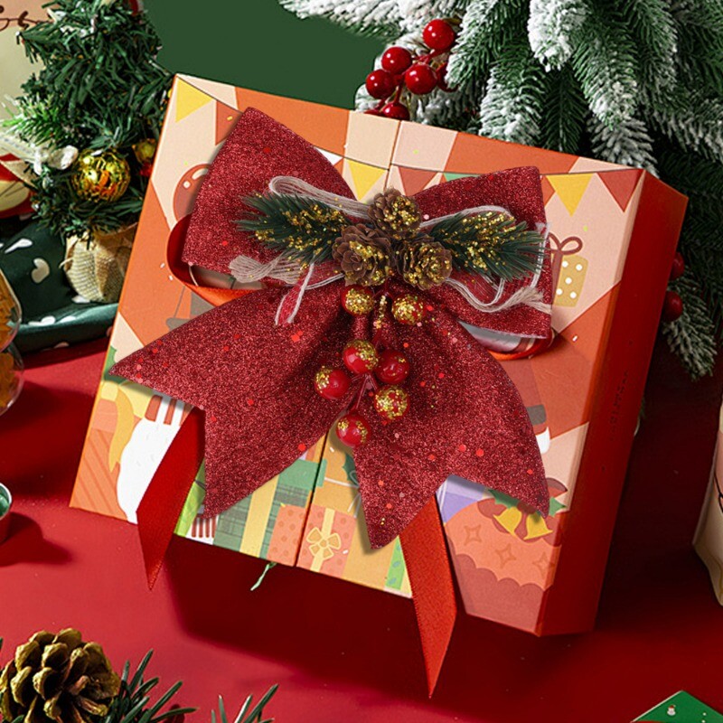 Arany púder karácsonyi masni csípődísz karácsonyfa medál dekoráció barkácsparti otthon ünnepi hangulat kellékek dekoráció