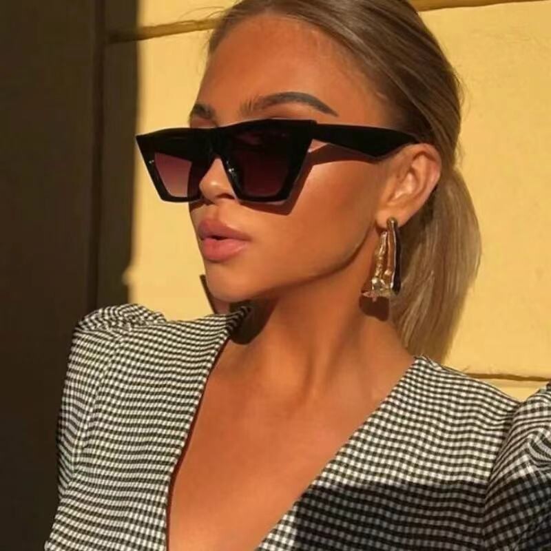 UV400 Retro sunčane naočale s mačjim očima, ženske ženske gradijentne vintage sunčane naočale, crne naočale Popularne sunčane naočale 2024.