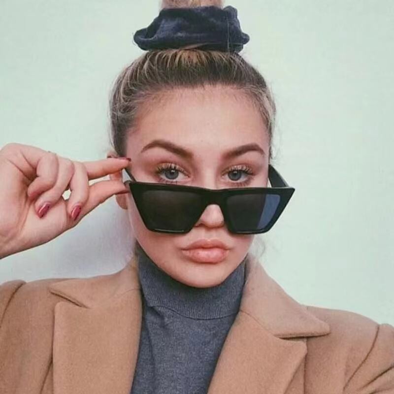 UV400 Retro sunčane naočale s mačjim očima, ženske ženske gradijentne vintage sunčane naočale, crne naočale Popularne sunčane naočale 2024.