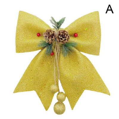 30cm crvena mašna Božićni ukrasi Božićno drvce Privjesak Ornament za uređenje doma Navidad Nova godina Party 2025 DIY Poklon Accessori I4H7