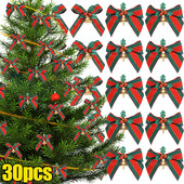 Kalėdų juostelės lankelis pakabukas raudonas žalias poliesterio lankeliai varpelio kabantys papuošalai namo Naujųjų metų vakarėliui Vestuvių „pasidaryk pats“ dekoravimo reikmenys