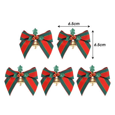 Kalėdų juostelės lankelis pakabukas raudonas žalias poliesterio lankeliai varpelio kabantys papuošalai namo Naujųjų metų vakarėliui Vestuvių „pasidaryk pats“ dekoravimo reikmenys