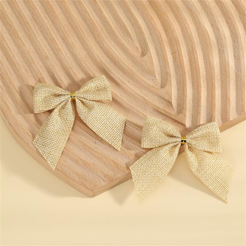 DIY dāvanu iesaiņošanas dekors Bow Mini Bows Amatniecības Ziemassvētku lentes tauriņš Apdrukāts lentes rullītis Roku darbs