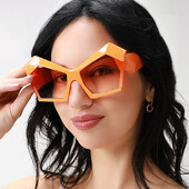 Macskaszem sokszög nagy keretű napszemüvegek parti személyiség túlzásba vitt Ins napszemüvegek kültéri napvédelem csúcskategóriás napszemüvegek