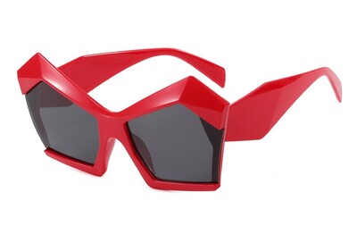 Macskaszem sokszög nagy keretű napszemüvegek parti személyiség túlzásba vitt Ins napszemüvegek kültéri napvédelem csúcskategóriás napszemüvegek