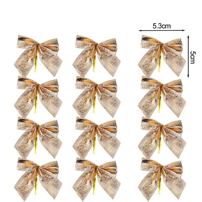 12/120 vnt Kalėdų lankelis, mini raudonas auksinis aksominis lankelis, pakabukas, papuoštas namų vakarėliui Kalėdų eglutė, vestuvių „pasidaryk pats“ amatų dekoravimo reikmenys